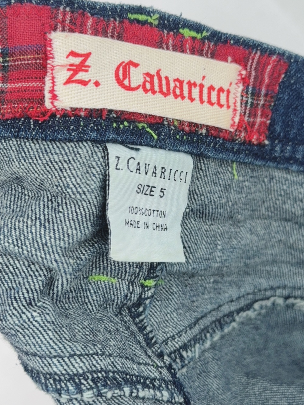 Z. Cavaricci jean plaid mini punk skirt 5 Y2k - Picture 6 of 6